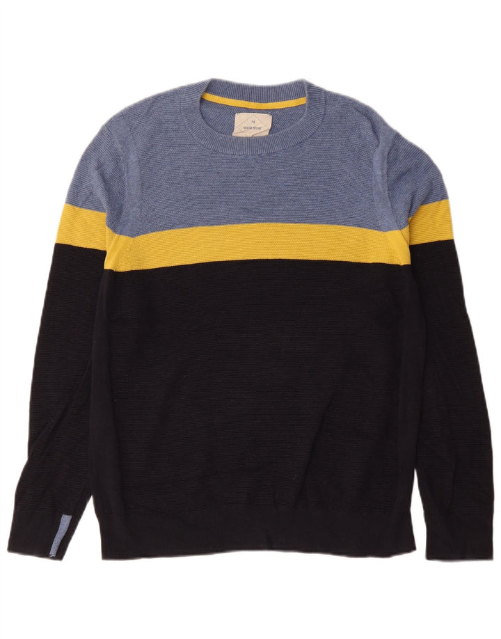 White Stuff Womens Boat Neck Jumper Sweater UK 10 Small Black Colourblock