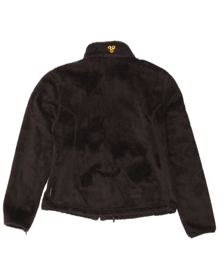 Jack Wolfskin Womens Fleece Jacket UK 10 Small  Black Polyester