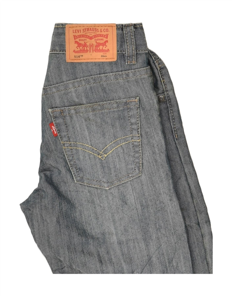 LEVI'S Boys 514 Straight Jeans 6-7 Years W22 L20 Grey Cotton | Vintage Levi's | Thrift | Second-Hand Levi's | Used Clothing | Messina Hembry 