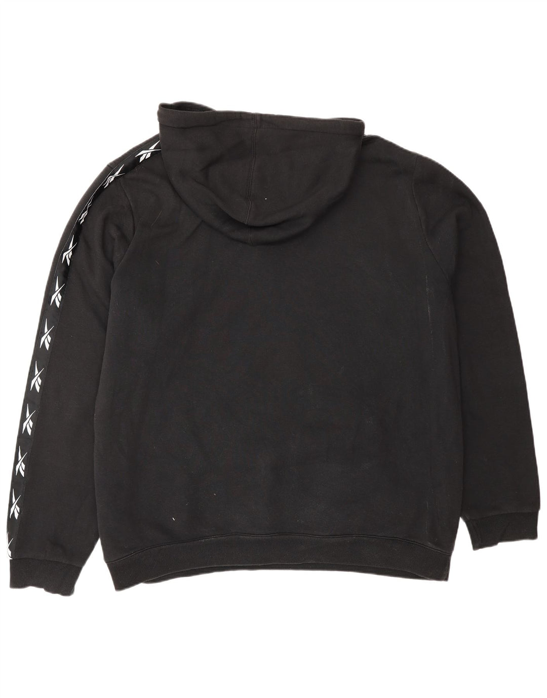 REEBOK Mens Graphic Hoodie Jumper XL Black Cotton
