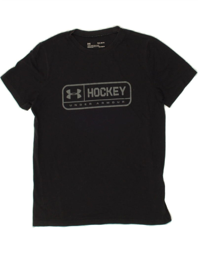 UNDER ARMOUR Boys Heat Gear Graphic T-Shirt Top 14-15 Years Large Black | Vintage Under Armour | Thrift | Second-Hand Under Armour | Used Clothing | Messina Hembry 