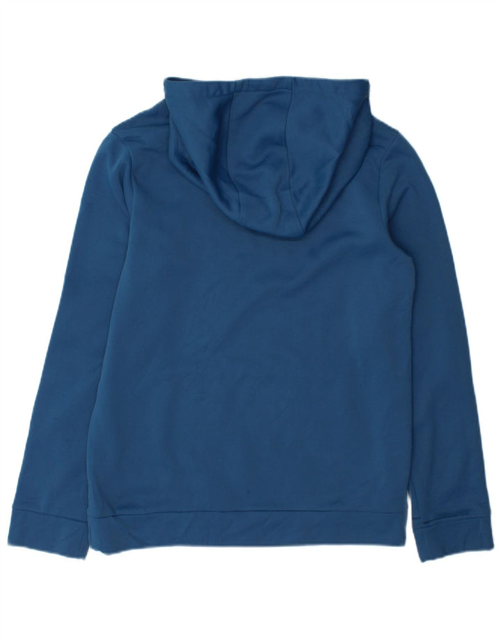 Under Armour Boys Graphic Hoodie Jumper 11-12 Years Large Blue Polyester
