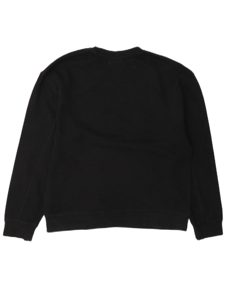 Topshop Womens Oversized Sweatshirt Jumper UK 10 Small Black Cotton