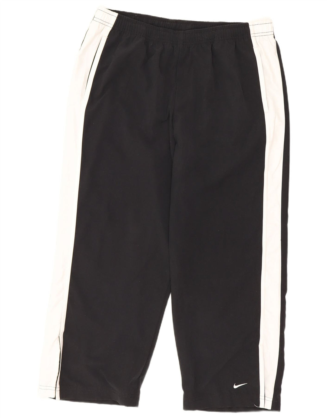Nike Womens Capri Tracksuit Trousers US 12/14 Large Black Colourblock