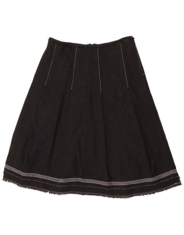 Max & Co. Womens A-Line Skirt UK 12 Medium W30  Black Wool