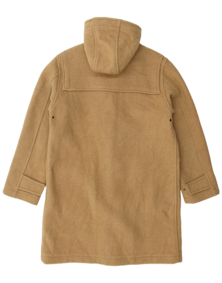 Barbour Womens Hooded Duffle Coat UK 14 Large Beige Wool