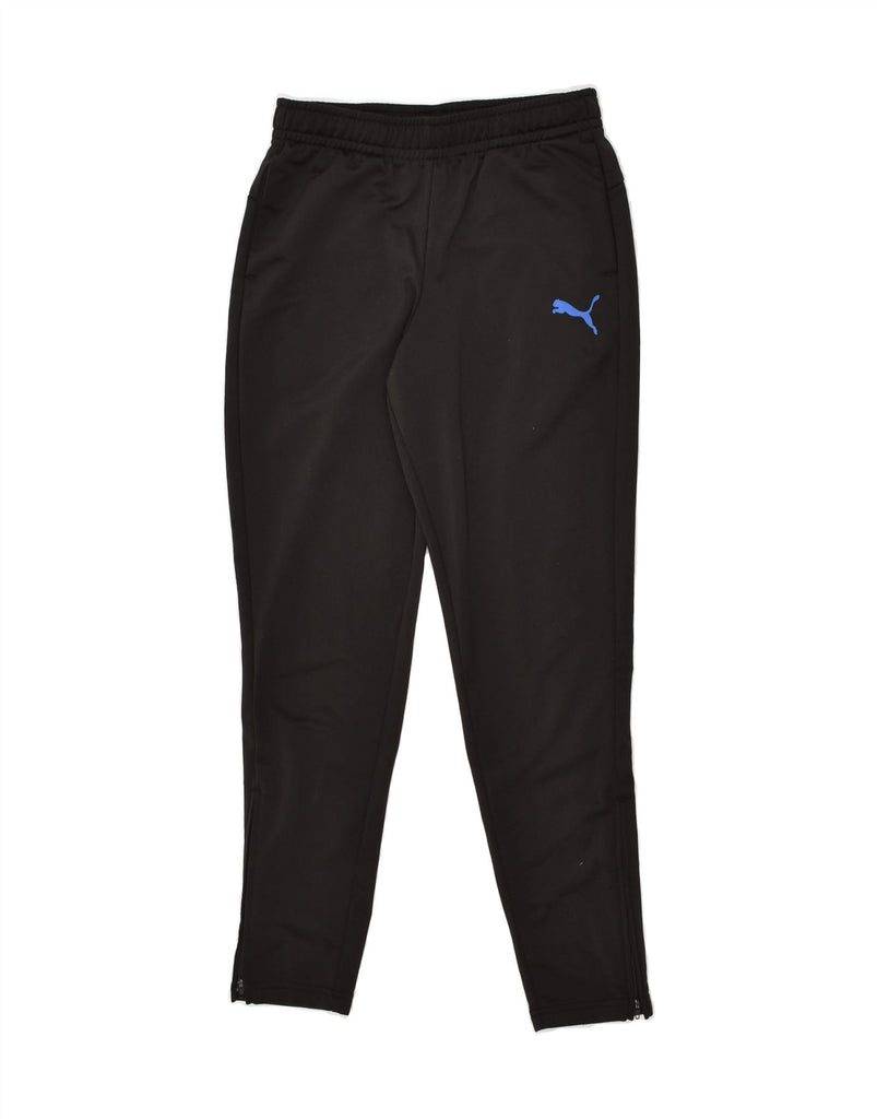 PUMA Boys Tracksuit Trousers 11-12 Years Black Polyester Vintage Puma and Second-Hand Puma from Messina Hembry 