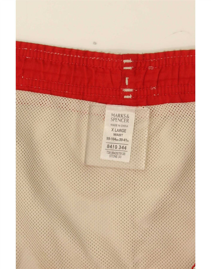 Marks & Spencer Mens Swimming Shorts XL Beige Polyester