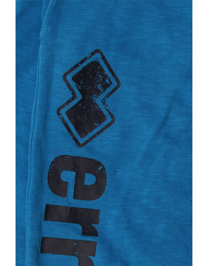 Errea Mens Graphic Sport Shorts XL  Blue Cotton