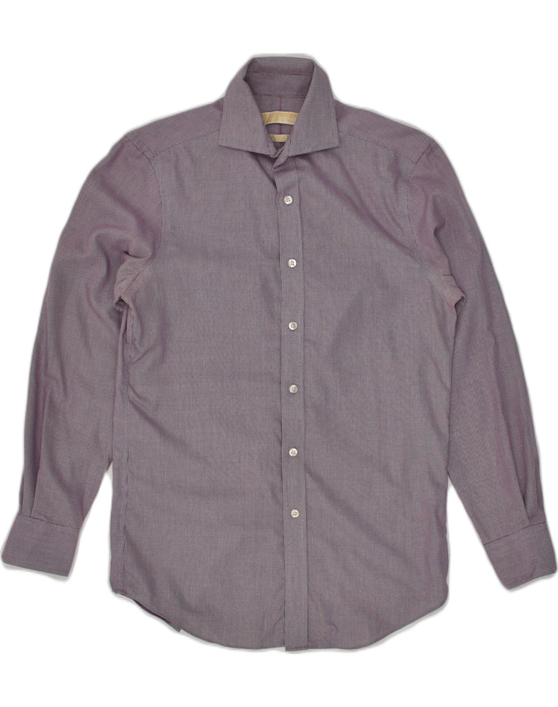 MICHAEL KORS Mens Shirt Size 14 1/2 Small Purple Cotton | Vintage Michael Kors | Thrift | Second-Hand Michael Kors | Used Clothing | Messina Hembry 