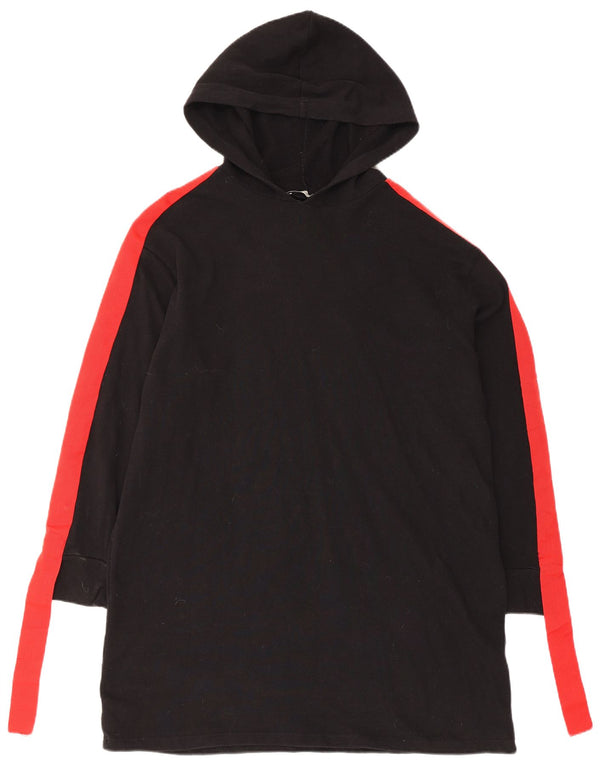 Zara Womens Trafaluc Oversized Hoodie Dress UK 10 Small Black Colourblock