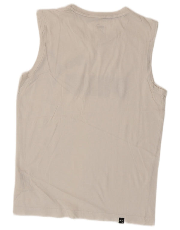 Puma Mens Graphic Vest Top Small White