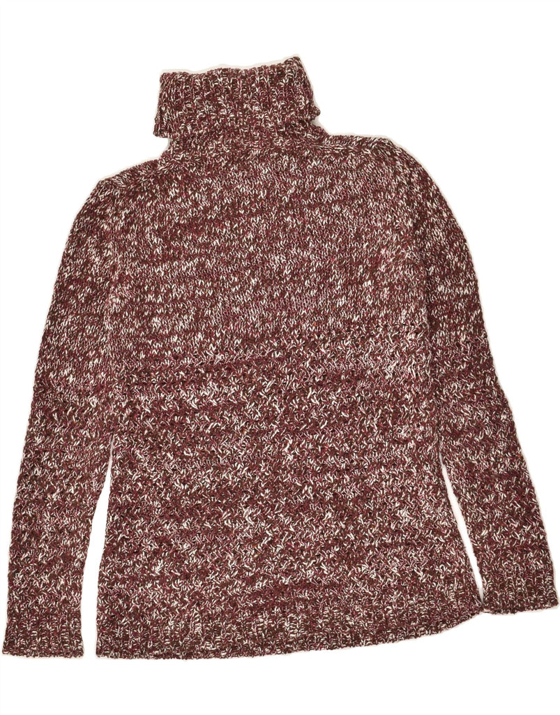 MASSIMO DUTTI Womens Roll Neck Jumper Sweater UK 6 XS Maroon Wool | Vintage Massimo Dutti | Thrift | Second-Hand Massimo Dutti | Used Clothing | Messina Hembry 