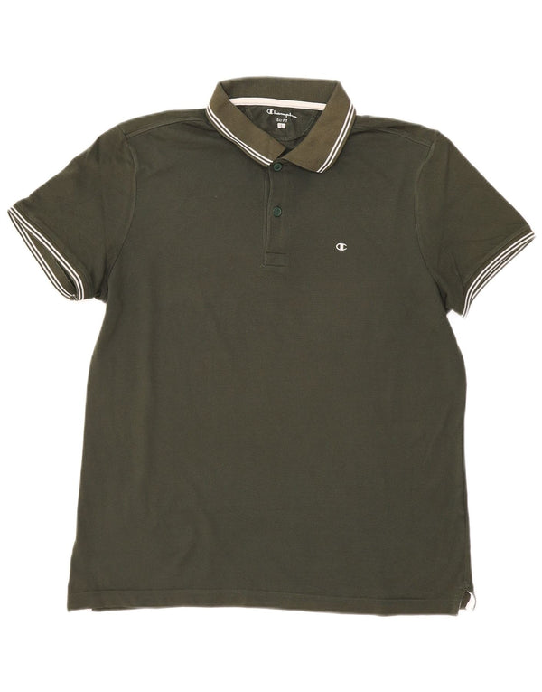 Champion Mens Easy Fit Polo Shirt Large Khaki