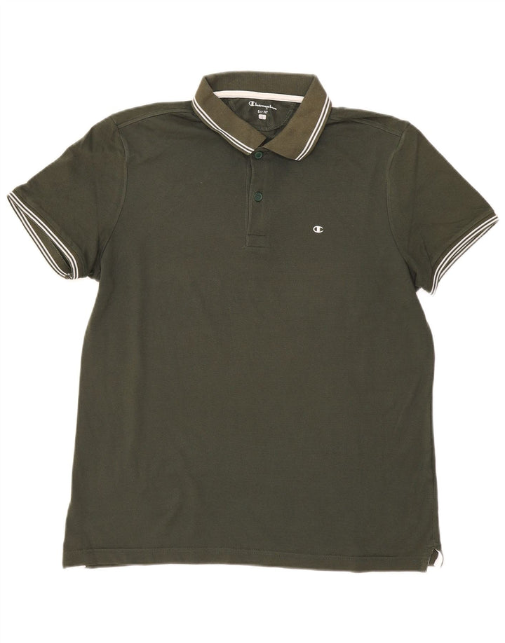 Champion Mens Easy Fit Polo Shirt Large Khaki