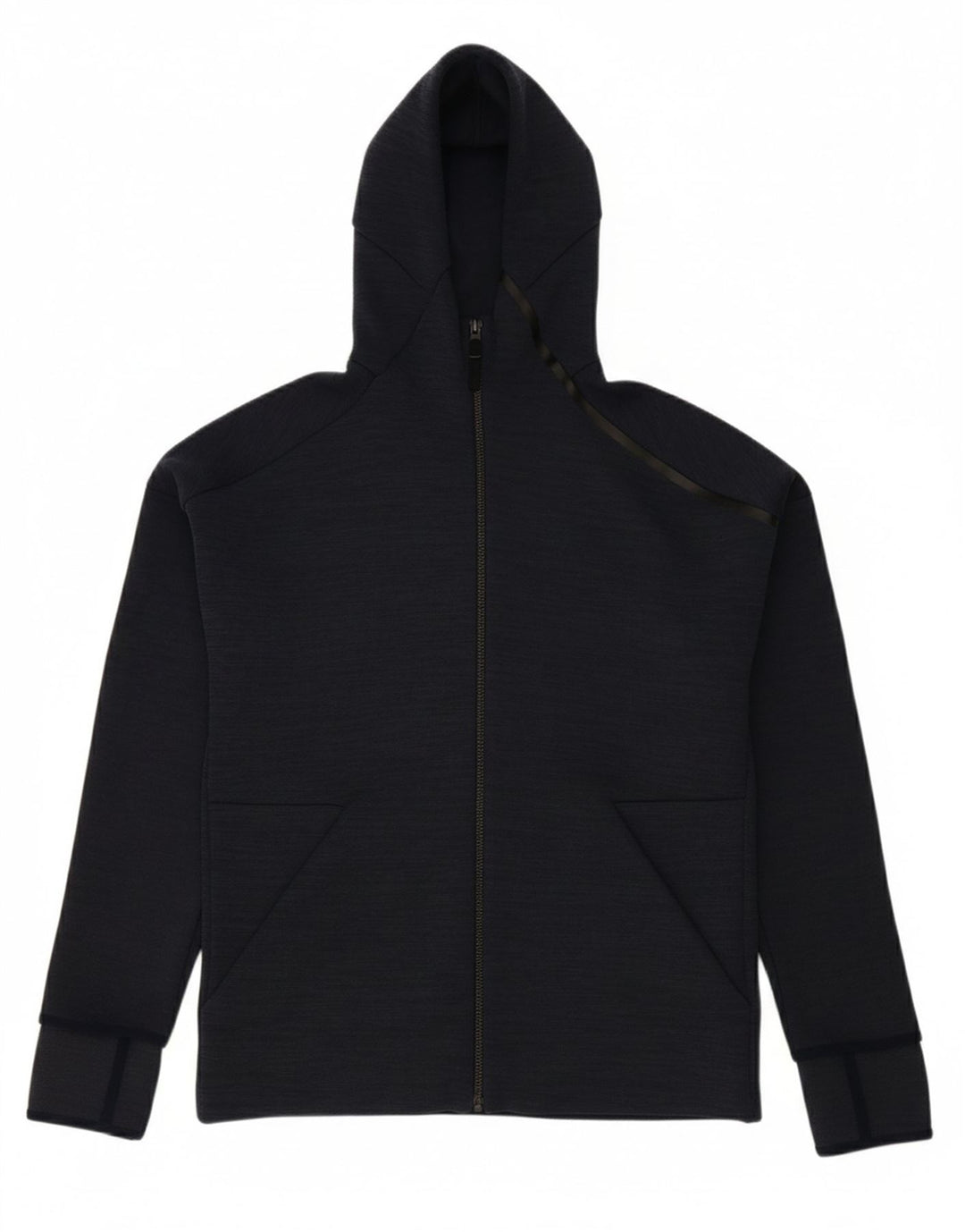 ADIDAS Mens Zip Hoodie Sweater Medium Navy Blue Polyester