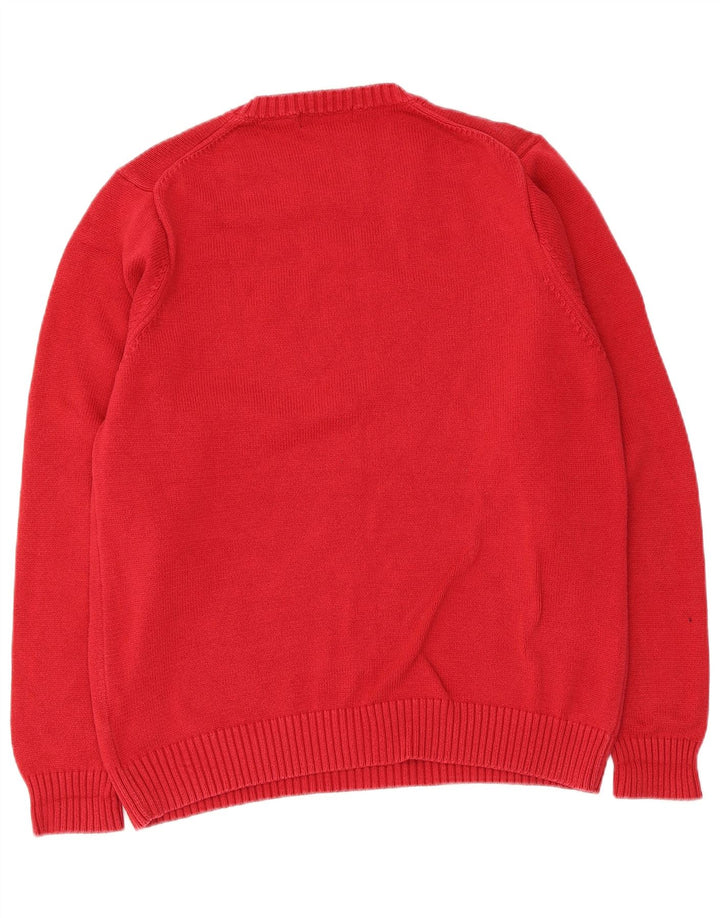 Marks & Spencer Mens Crew Neck Jumper Sweater UK 38/40 Medium Red