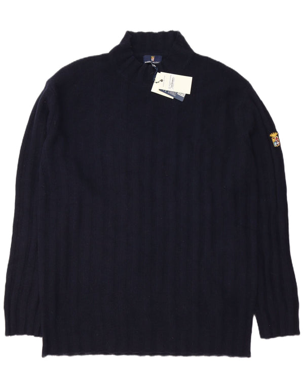 Marina Militare Mens Turtle Neck Jumper Sweater 3XL Navy Blue Wool