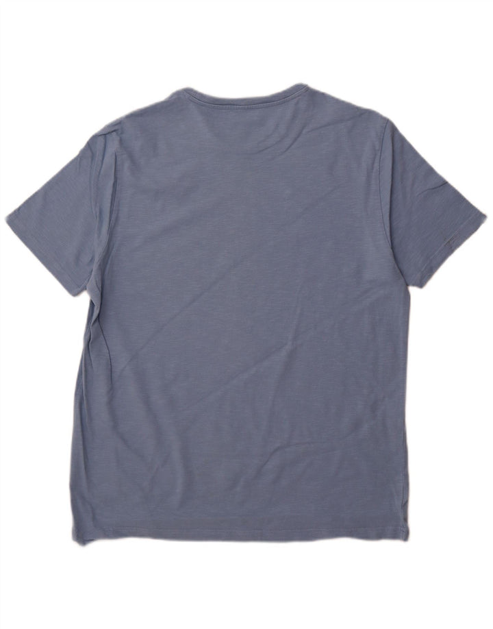 FAT FACE Mens Graphic T-Shirt Top XL Blue Flecked Cotton