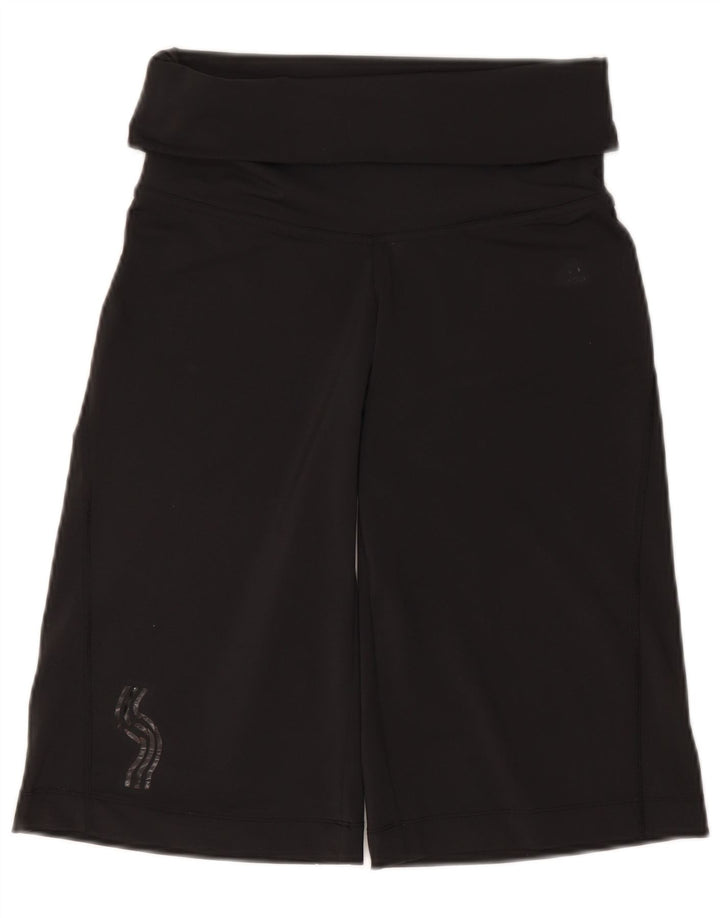 Adidas Womens Climalite Bermuda Sport Shorts UK 8 Small  Black Polyester