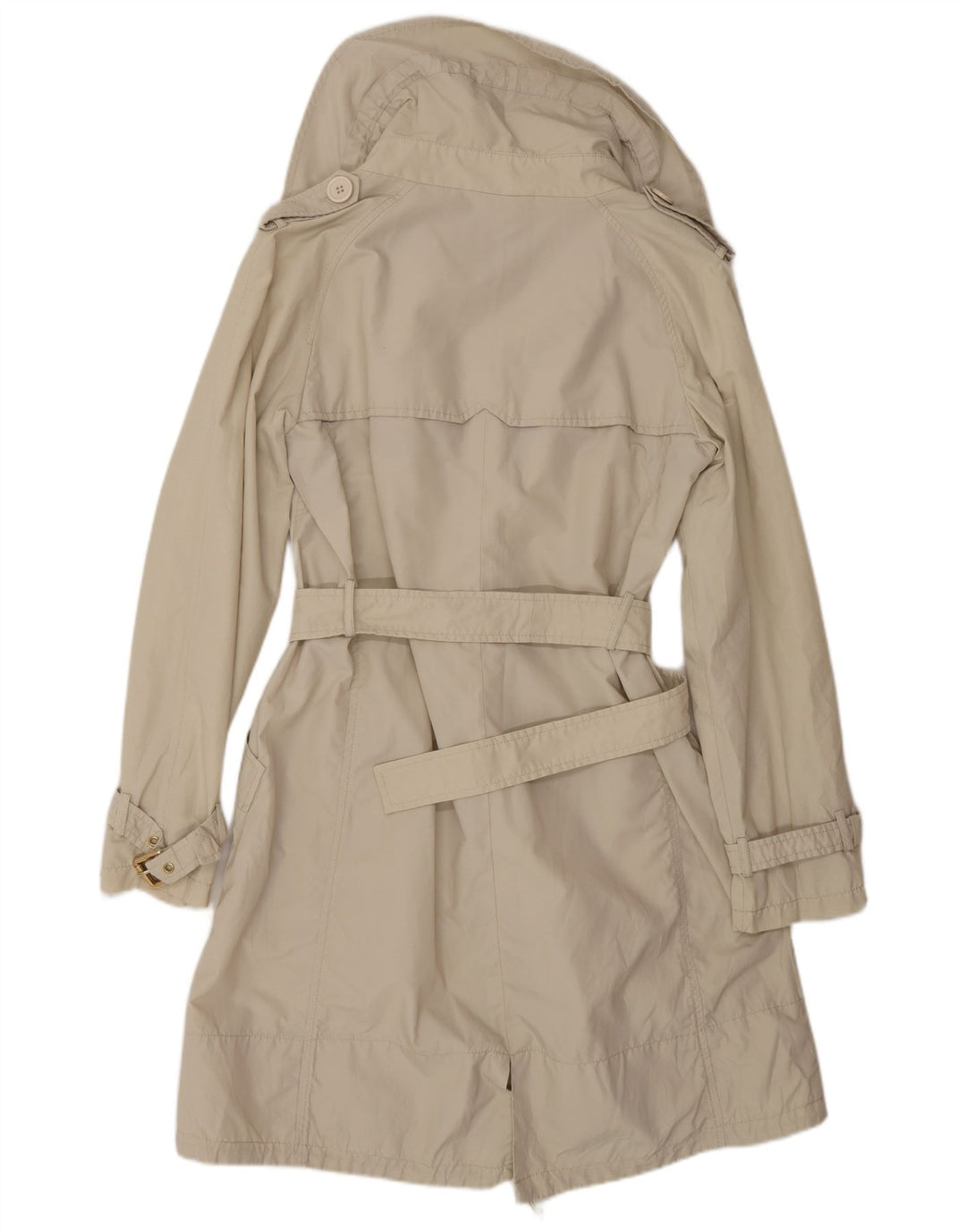 MAX MARA Womens Weekend Trench Coat UK 12 Medium Beige Cotton Classic