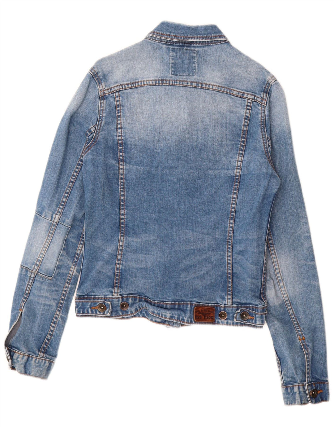FAT FACE Womens Denim Jacket UK 8 Small Blue Cotton