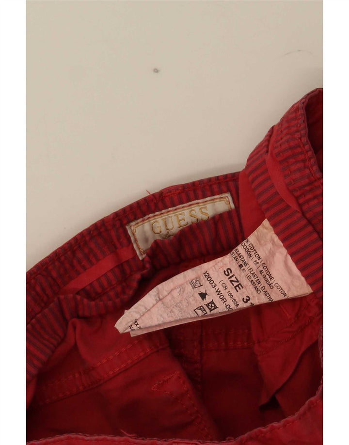 Guess Womens Skinny Jeans W31 L28 Red Cotton