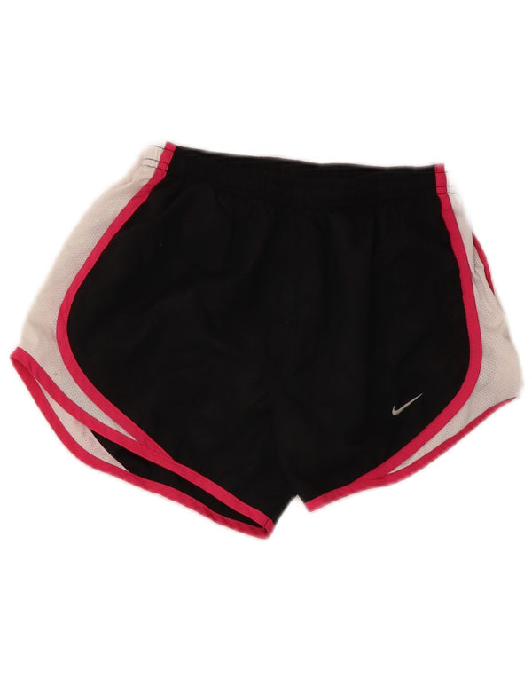 Nike Womens Sport Shorts UK 6/8 XS Black Colourblock Polyester