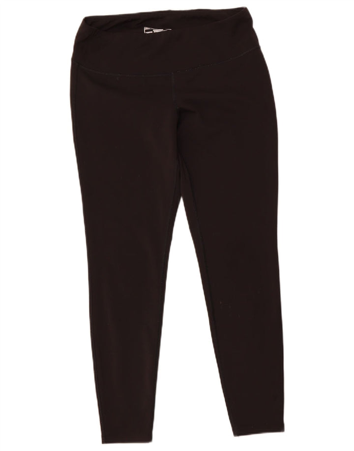 NEW BALANCE Womens Leggings UK 14 Large Black Polyester