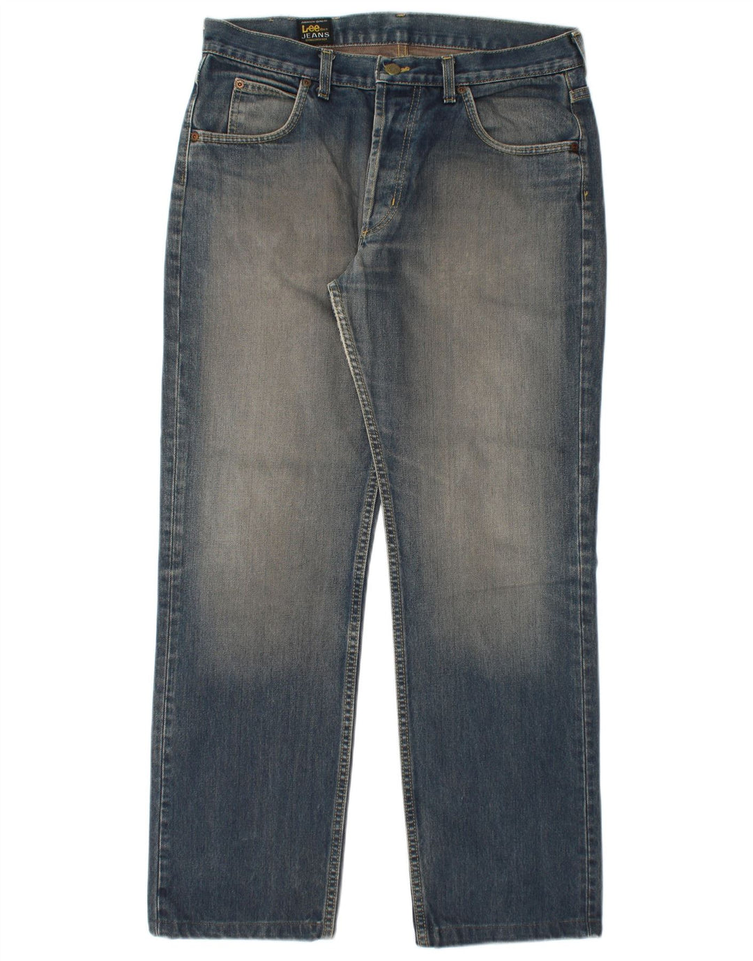 Lee Mens Seattle Straight Jeans W34 L30 Blue Cotton