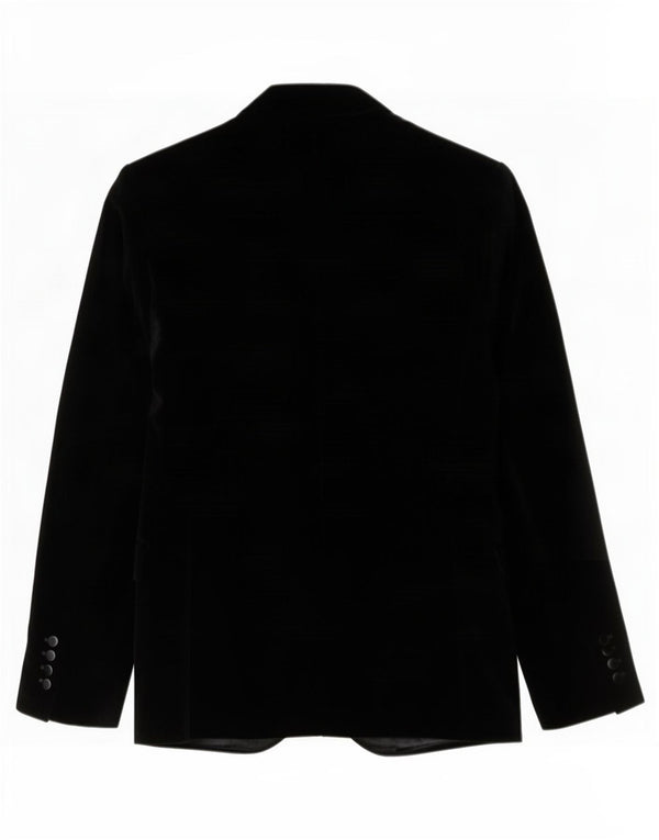 Zara Mens 2 Button Blazer Jacket EU 48 Medium Black Cotton