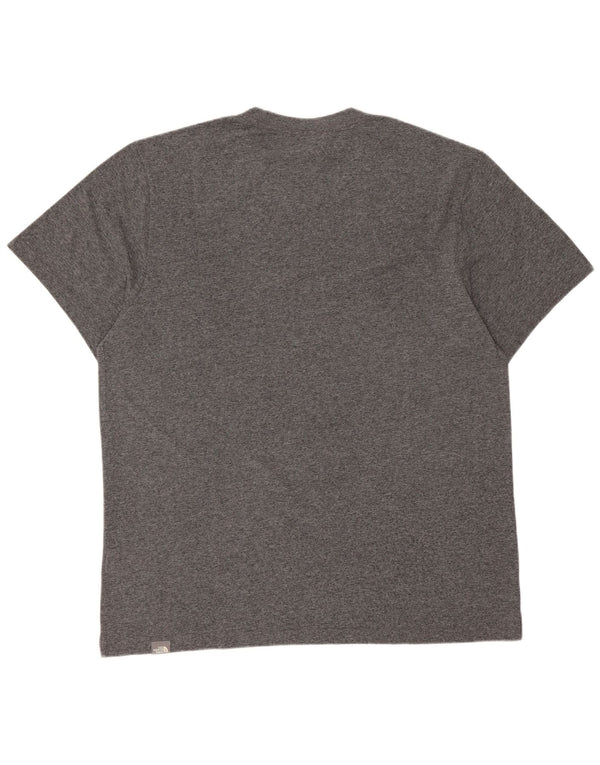The North Face Mens Graphic T-Shirt Top Large Grey Flecked Cotton