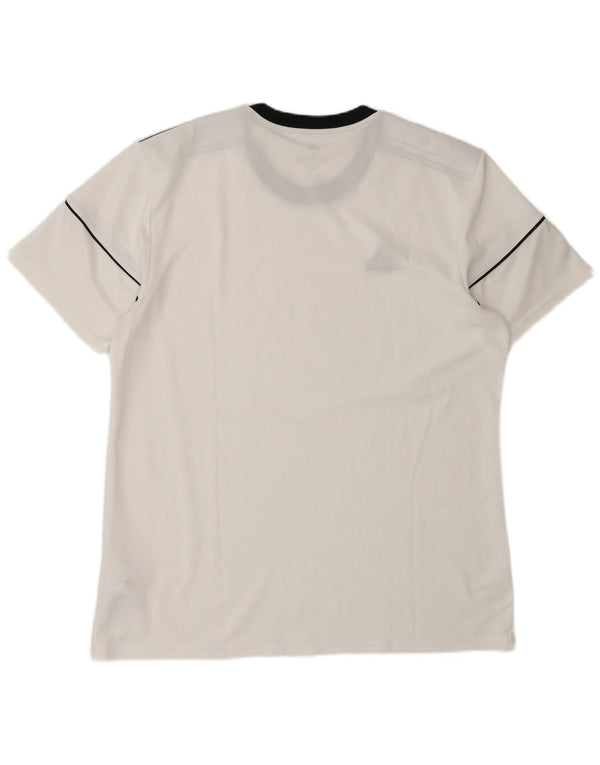Adidas Mens Climalite T-Shirt Top Large White Polyester