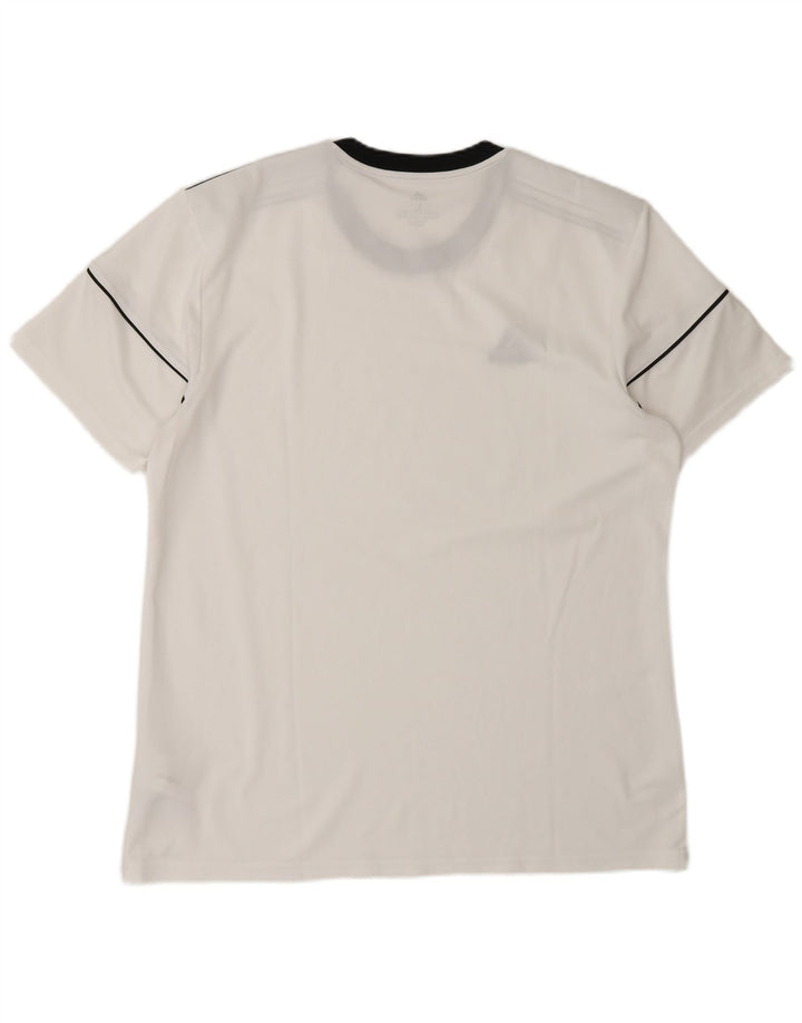 Adidas Mens Climalite T-Shirt Top Large White Polyester