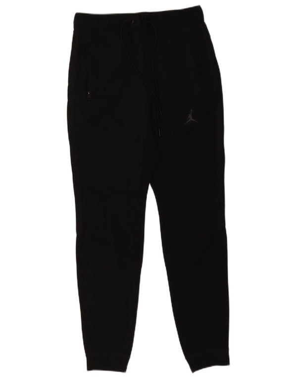 Jordan Mens Dri Fit Slim Fit Tracksuit Trousers Joggers Small  Black Cotton
