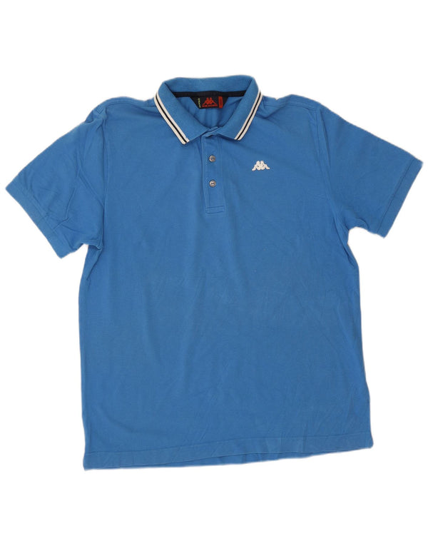 Kappa Mens Polo Shirt Medium Blue Cotton