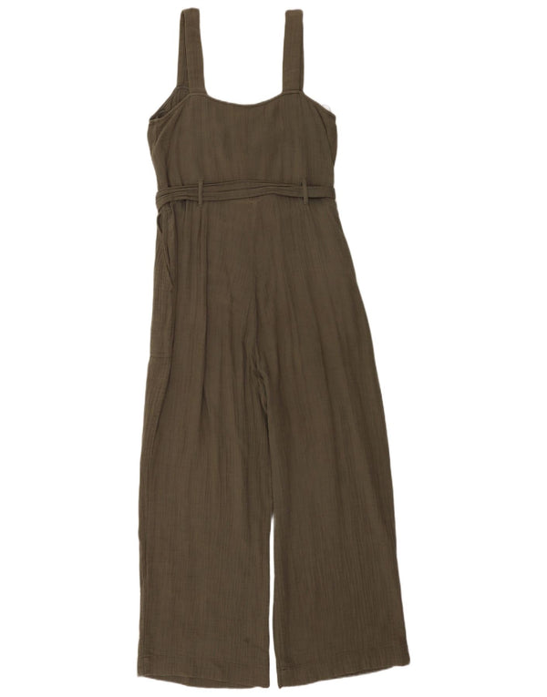 Zara Womens Sleeveless Jumpsuit UK 10 Small  Khaki
