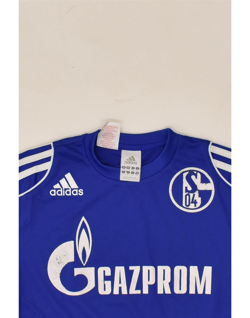 ADIDAS Boys FC Schalke 04 Graphic T-Shirt Top 11-12 Years 2XS  Blue | Vintage Adidas | Thrift | Second-Hand Adidas | Used Clothing | Messina Hembry 