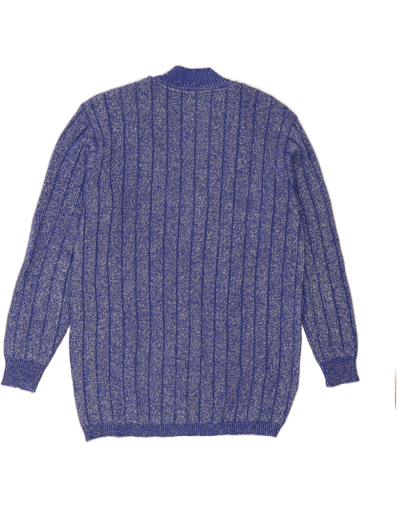 VINTAGE Womens V-Neck Jumper Sweater UK 12 Medium Blue Lambswool Vintage Vintage and Second-Hand Vintage from Messina Hembry 