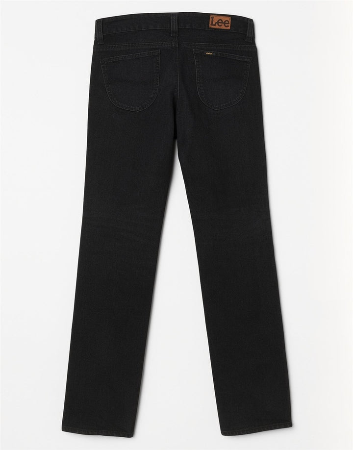 Lee Womens Straight Jeans W30 L32 Black Cotton