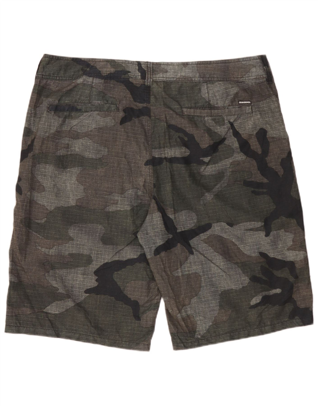 Quiksilver Mens Chino Shorts W40 XL Khaki Camouflage Polyester