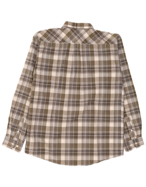 Tommy Hilfiger Boys Shirt 15-16 Years XL Khaki Check Cotton