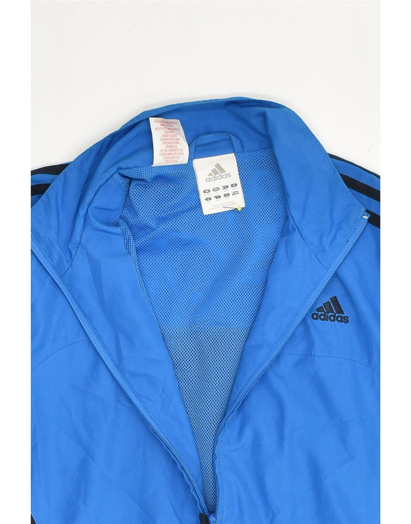 ADIDAS Boys Tracksuit Top Jacket 13-14 Years Blue Colourblock Polyester | Vintage Adidas | Thrift | Second-Hand Adidas | Used Clothing | Messina Hembry 