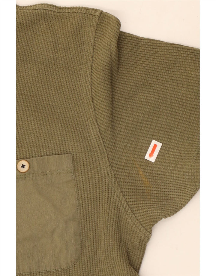 Ted Baker Mens T-Shirt Top Size 2 Small Khaki Cotton