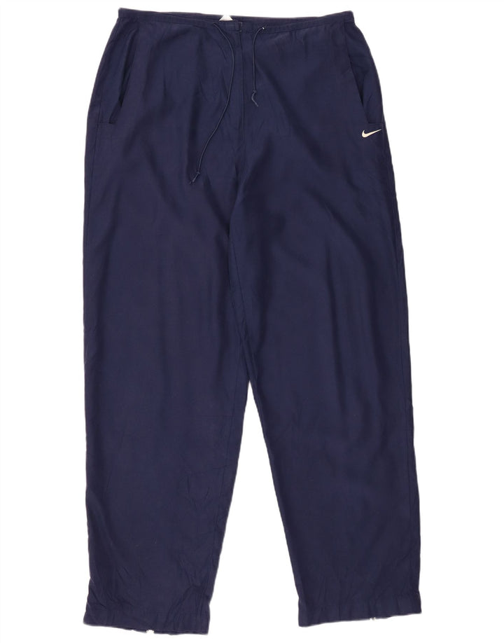 NIKE Womens Tapered Casual Trousers US 12/14 Large W32 L30 Navy Blue