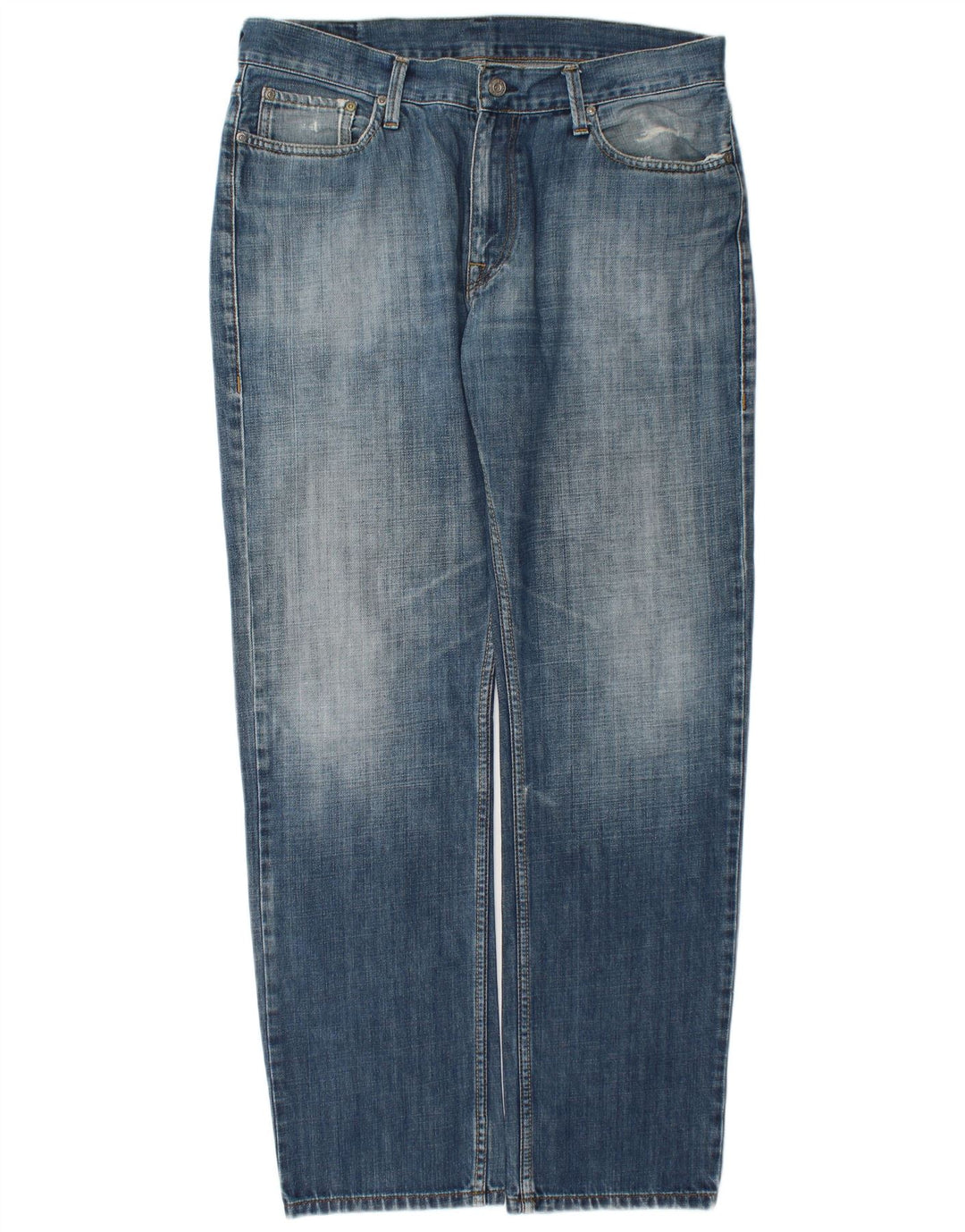 Casucci Mens Straight Jeans W38 L32 Blue Cotton