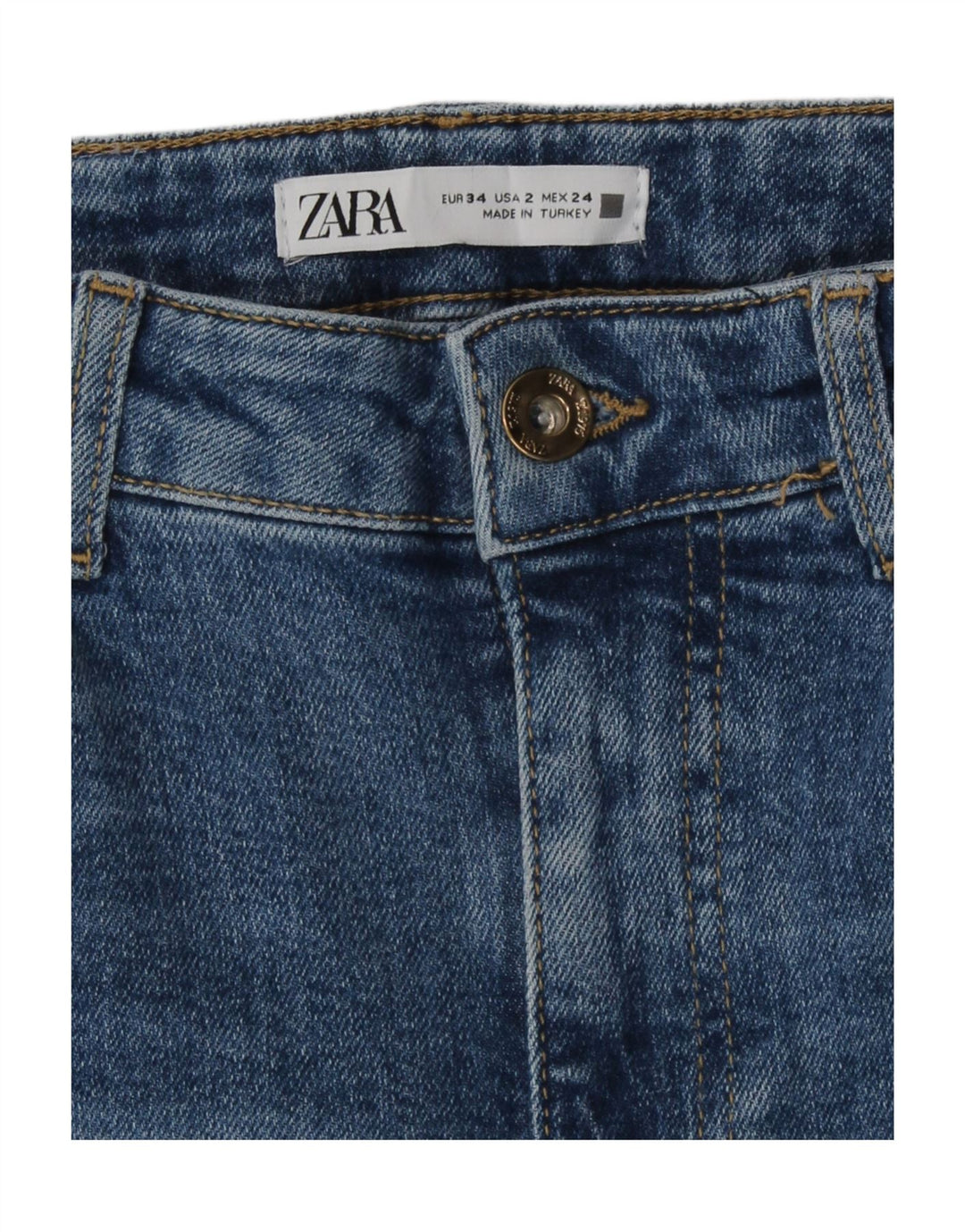 Zara Womens Flared Jeans EU 34 2XS W24 L31 Blue