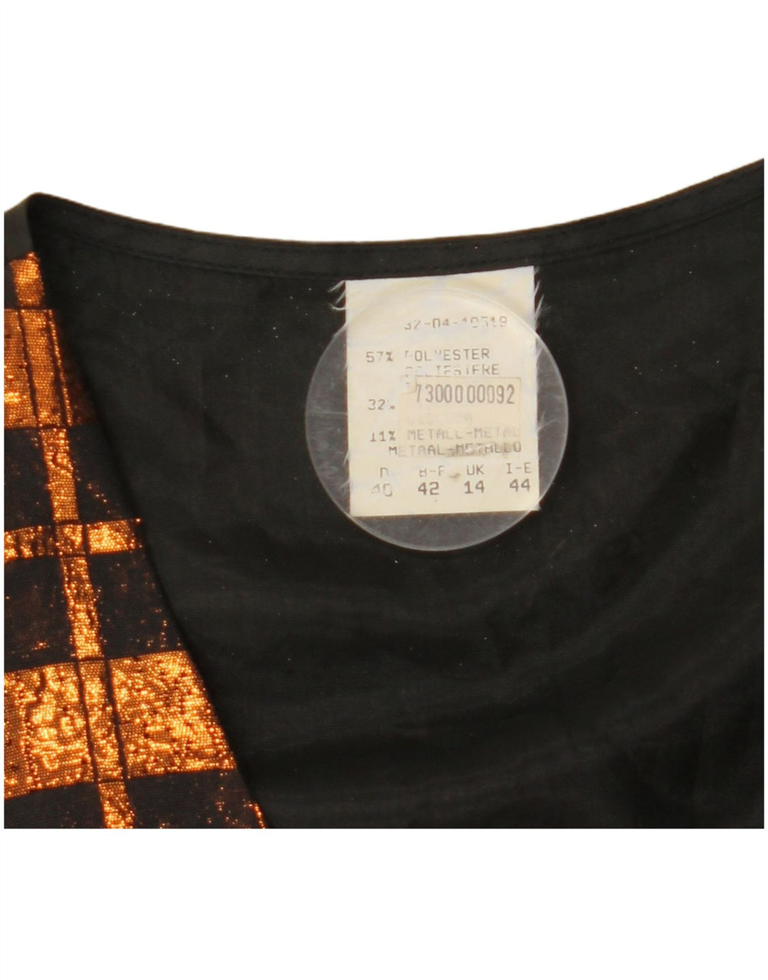 VINTAGE Womens Waistcoat UK 14 Medium Brown Check Polyester