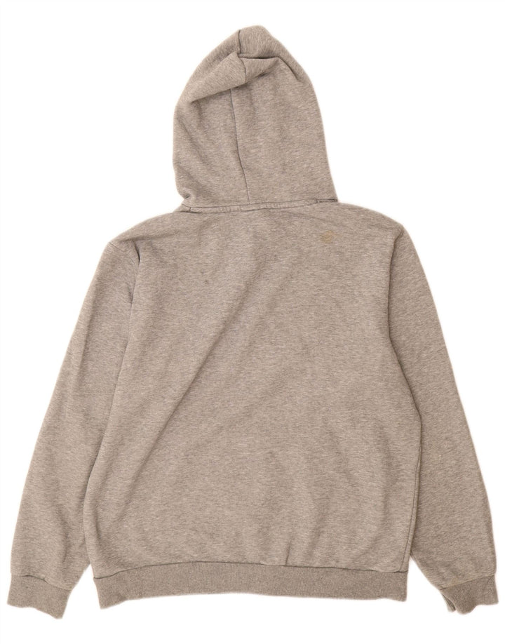 Puma Mens Hoodie Jumper Medium Grey Flecked Cotton