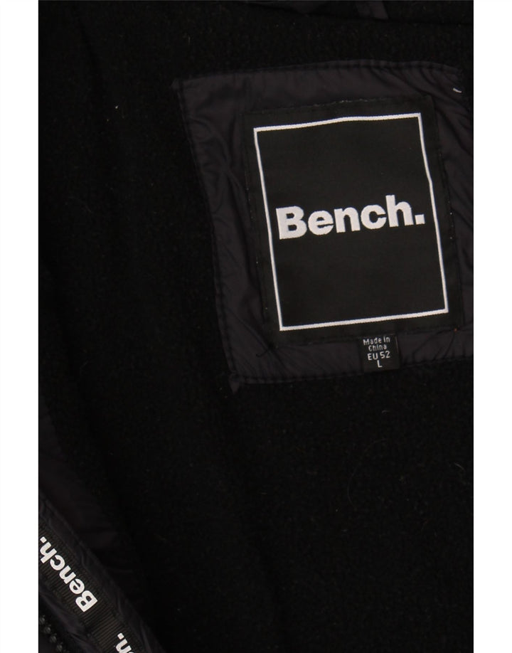 BENCH Mens Padded Jacket UK 40 Large Black Colourblock Nylon Vintage Bench and Second-Hand Bench from Messina Hembry 
